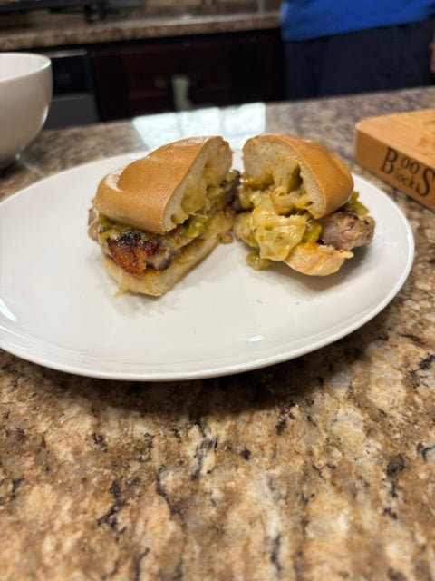 Brat of the Week: Green Chili Bacon Brat Burger 🍔🌶️