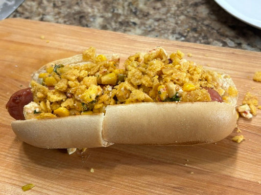 Hot Dog of the Week: Street Corn Sweet Diamond Dog 🌭🌽🌶️