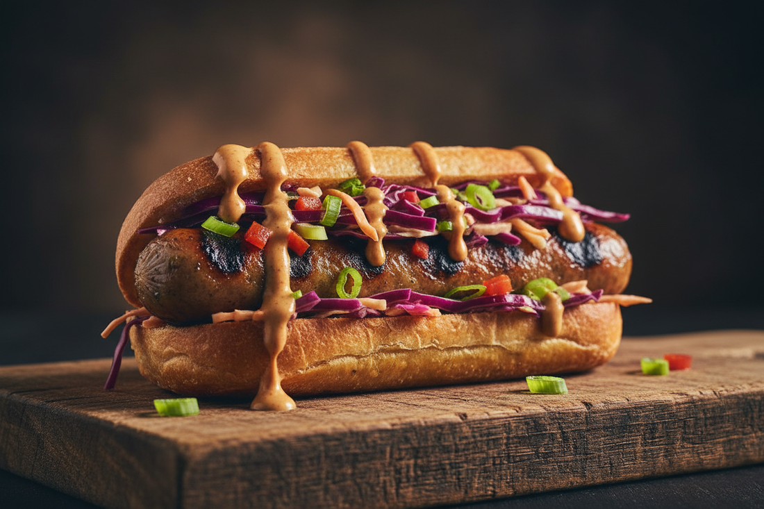 Brat of the Week: Green Chile German Brand Links with Chipotle Slaw & Chipotle Mayo