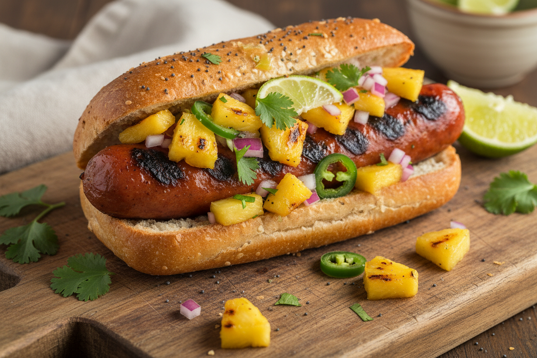 Brat of the Week: Grilled Pineapple Salsa BBQ Brat